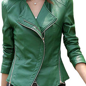 NWT Tanming Women's Short Slim Moto, Jade Green